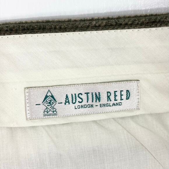 NWOT AUSTIN REED LONDON ENGLAND Pants Men 38 Corduroy Brown/Olive-Green Cuffed - Picture 3 of 13